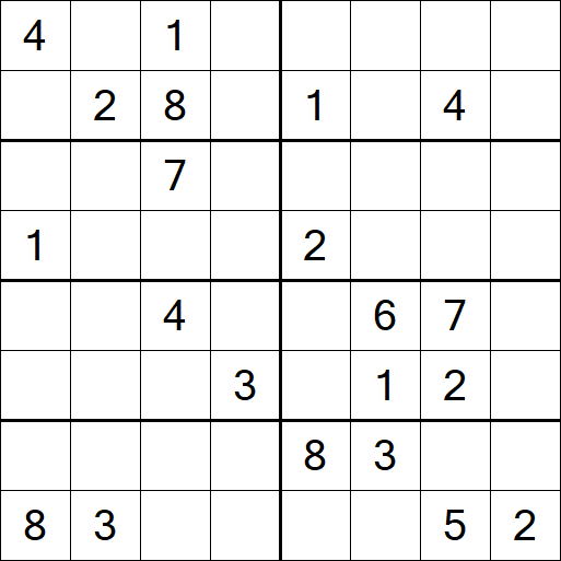 Sudoku 8x8 - Hard