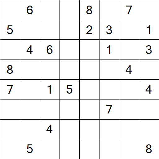 Sudoku 8x8 - Hard