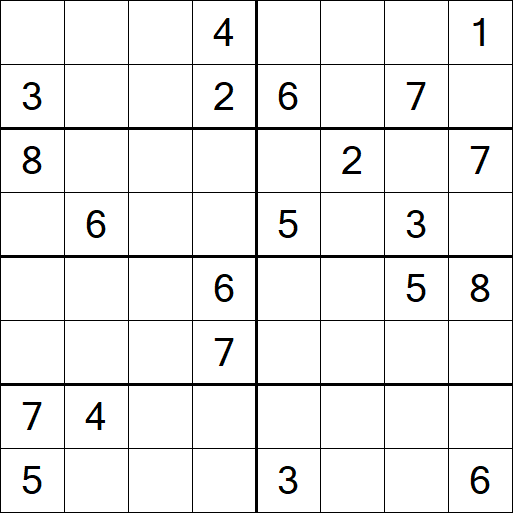 Sudoku 8x8 - Hard