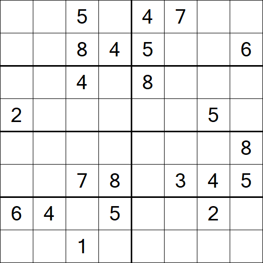 Sudoku 8x8 - Hard
