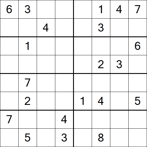 Sudoku 8x8 - Hard