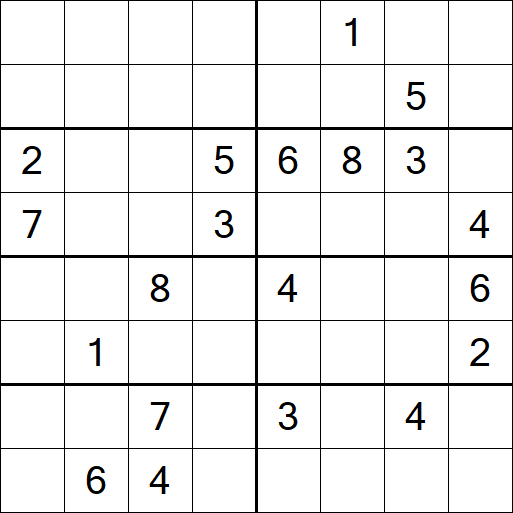 Sudoku 8x8 - Hard