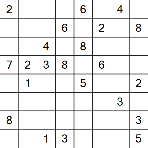 Sudoku 8x8 - Hard