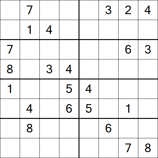 Sudoku 8x8 - Hard