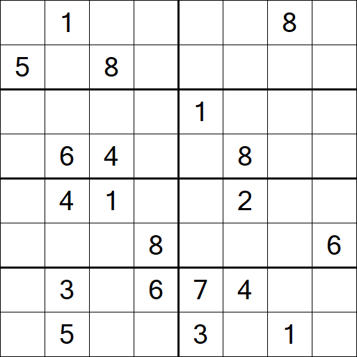 Sudoku 8x8 - Hard