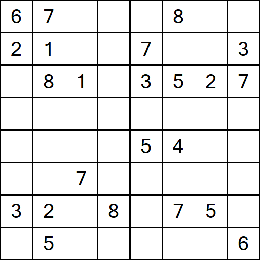 Sudoku 8x8 - Hard