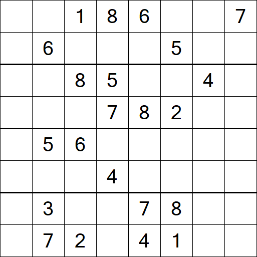 Sudoku 8x8 - Hard