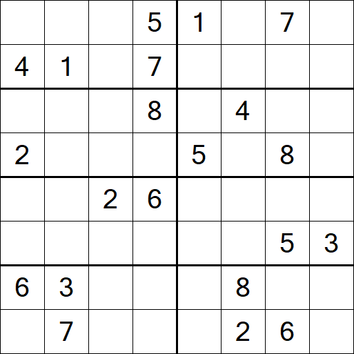 Sudoku 8x8 - Hard