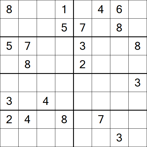 Sudoku 8x8 - Hard