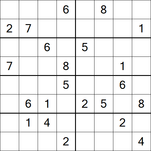 Sudoku 8x8 - Hard