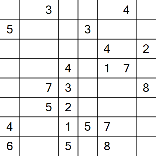 Sudoku 8x8 - Hard