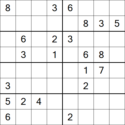 Sudoku 8x8 - Hard