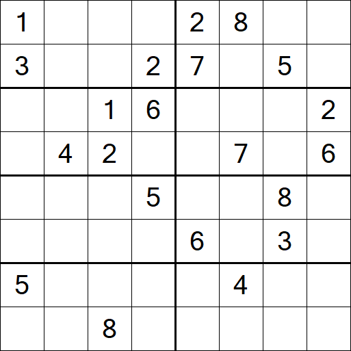 Sudoku 8x8 - Hard
