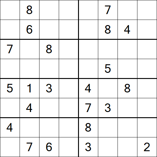 Sudoku 8x8 - Hard