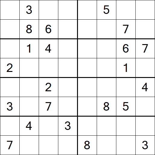 Sudoku 8x8 - Hard