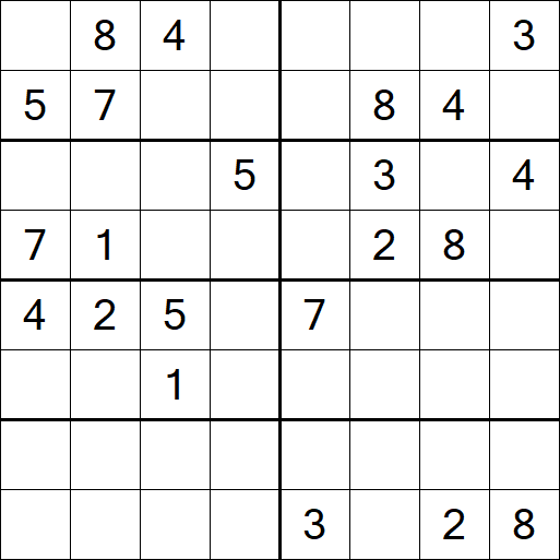 Sudoku 8x8 - Hard