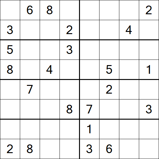 Sudoku 8x8 - Hard