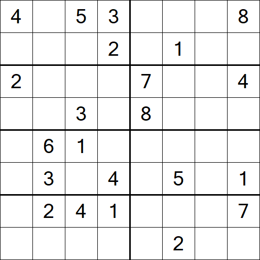 Sudoku 8x8 - Hard