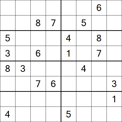 Sudoku 8x8 - Hard