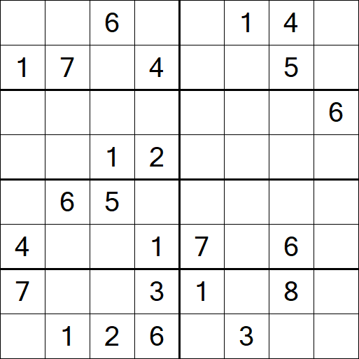 Sudoku 8x8 - Hard