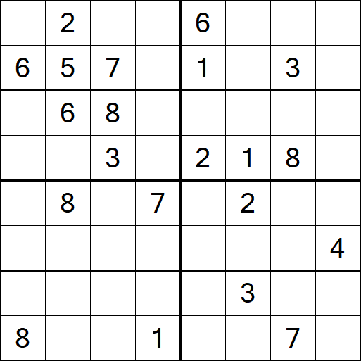 Sudoku 8x8 - Hard