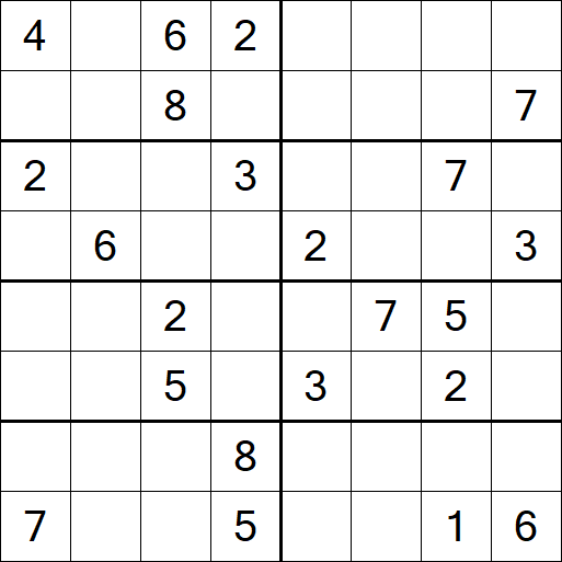 Sudoku 8x8 - Hard