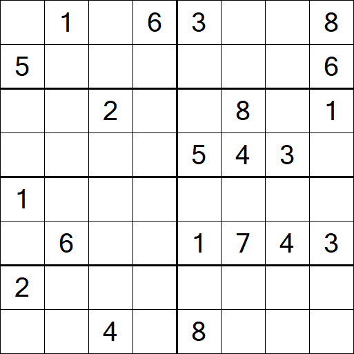 Sudoku 8x8 - Hard