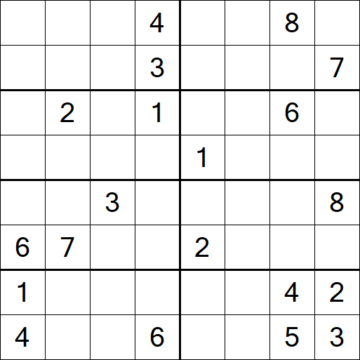 Sudoku 8x8 - Hard