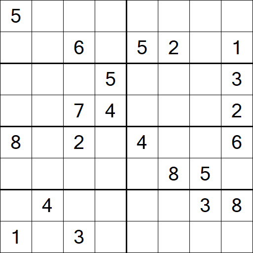 Sudoku 8x8 - Hard