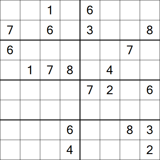 Sudoku 8x8 - Hard