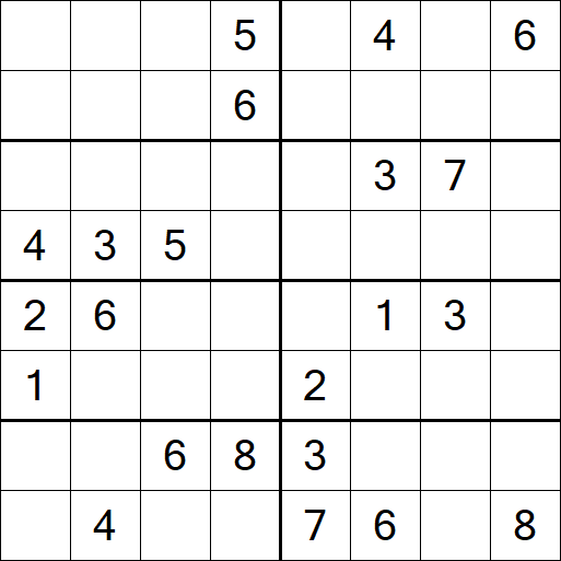 Sudoku 8x8 - Hard