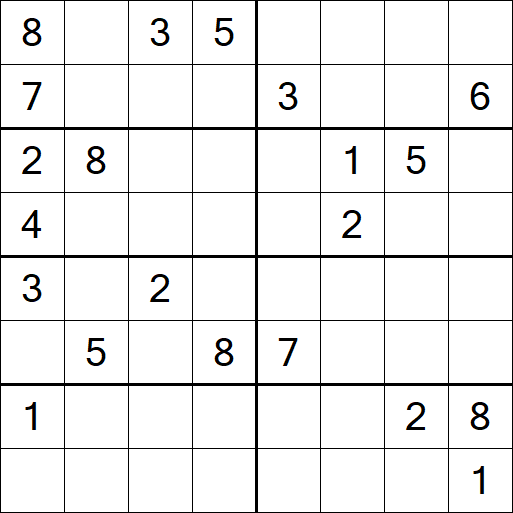 Sudoku 8x8 - Hard