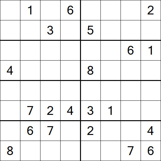 Sudoku 8x8 - Hard