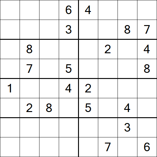 Sudoku 8x8 - Hard