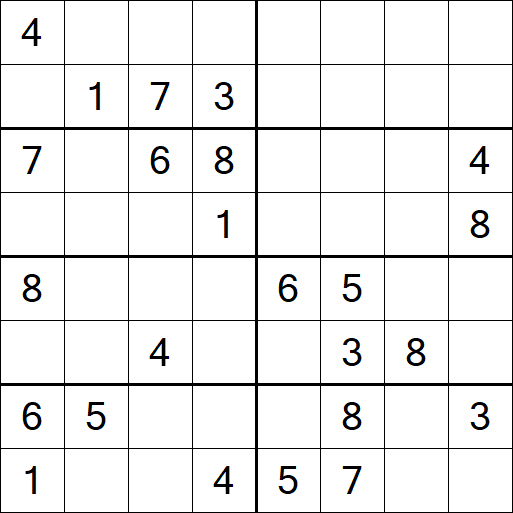 Sudoku 8x8 - Hard