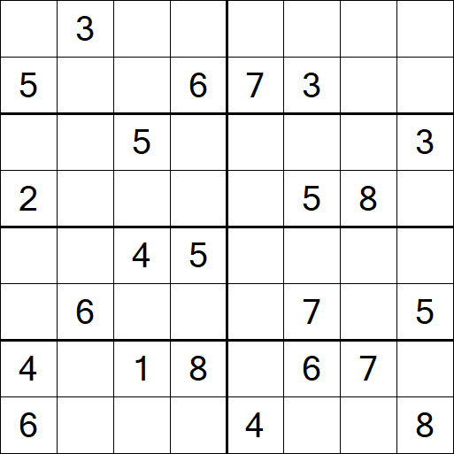 Sudoku 8x8 - Hard