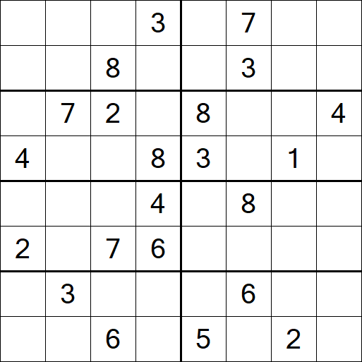 Sudoku 8x8 - Hard
