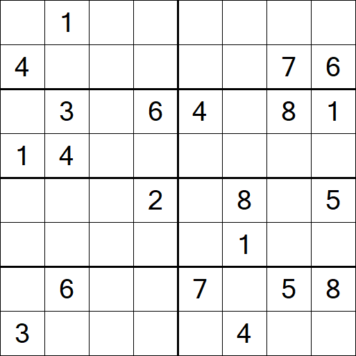 Sudoku 8x8 - Hard