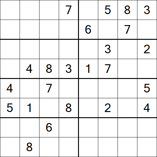Sudoku 8x8 - Hard