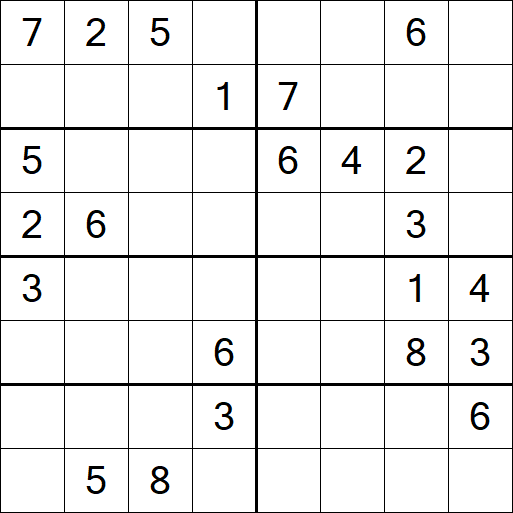 Sudoku 8x8 - Hard