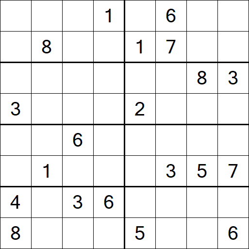 Sudoku 8x8 - Hard