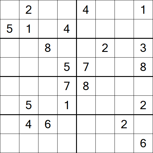 Sudoku 8x8 - Hard