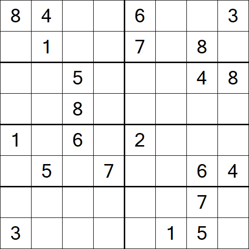 Sudoku 8x8 - Difícil