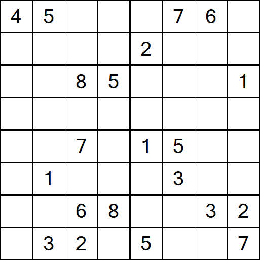 Sudoku 8x8 - Difficile