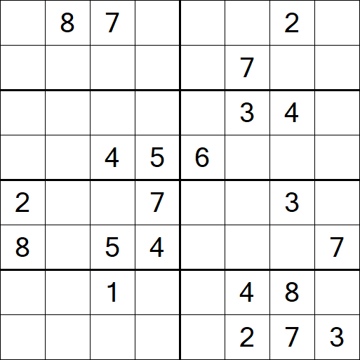 Sudoku 8x8 - Difficile