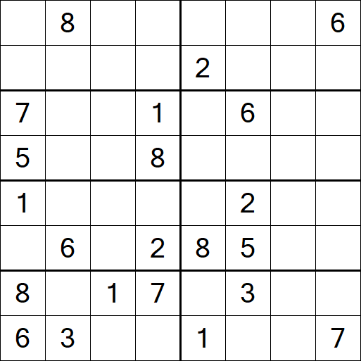 Sudoku 8x8 - Difícil