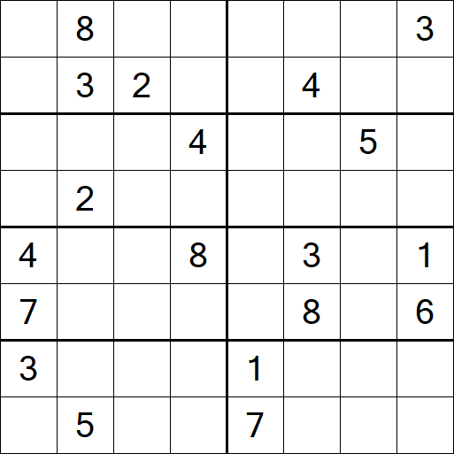 Sudoku 8x8 - Difícil