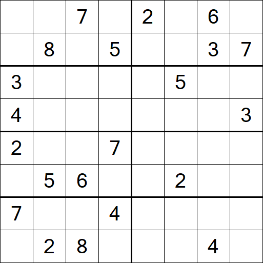 Sudoku 8x8 - Difícil