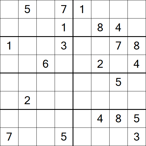 Sudoku 8x8 - Difícil