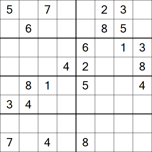 Sudoku 8x8 - Difícil